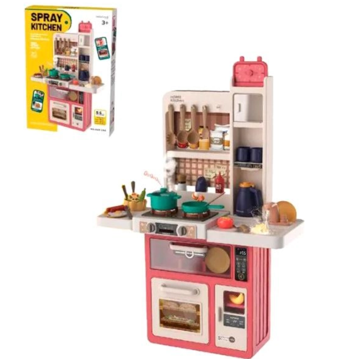 Дитяча інтерактивна кухня, висота 88 см із водою та парою, звуковими та світловими ефектами 889-244