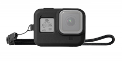 Силиконовый чехол, футляр с ремешком для экшн камер GoPro Hero 8 - черный (код № XTGP549) - Extreme - фото 2 - id-p2014517478