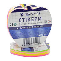 Стикер, 100 шт., 80 г/м2, фигурный "Яблоко", ТМ NAVIGATOR