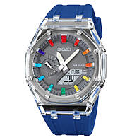 Мужские наручные часы для мужчины на руку синий Skmei Blue BUYT Чоловічий наручний годинник для чоловіка на