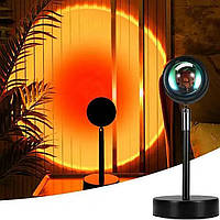 Світлодіодна підлогова лампа Sunset Lamp Проєктор з ефектом Заката Сонця від USB (AD18312-2)