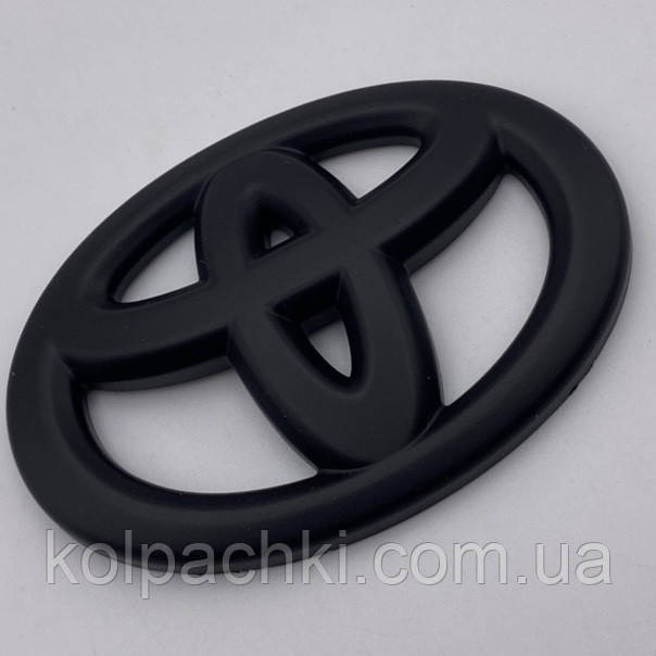 Знак эмблема на руль тойота TOYOTA 65 мм 44 мм черная (ID#2014533766 ...