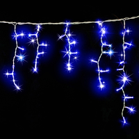 Гирлянда внешняя DELUX ICICLE, 126 LED, 2x0.9m, 42 flash, синий/белый, IP44