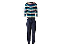 Піжама (лонгслів і штани) для чоловіка Livergy 381990 S темно-синій