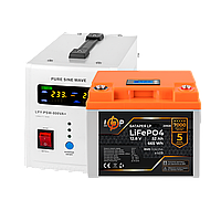 Комплект резервного живлення LP (LogicPower) ДБЖ + літієва (LiFePO4) батарея (UPS B800 + АКБ LiFePO4 640W)