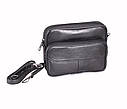 Чоловіча шкіряна сумка 303709 чорна, фото 4