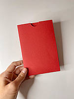 Конверт карман 11*16 см для подарочных сертификатов красный цвет
