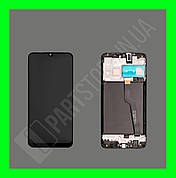 Дисплей Samsung A105 А10 2019 із сенсором та рамкою, чорний (оригінальні комплектуючі)