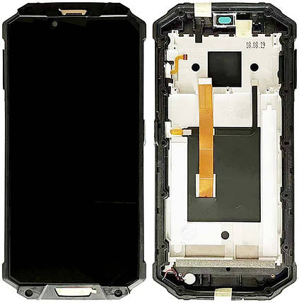 Дисплей + сенсор з передньою панеллю для Oukitel WP2 Black, фото 1