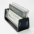 Підставка для візиток, візитниця настільна, чорна акрилова універсальна, 100х70х40мм, фото 5