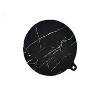 Защитная накладка для индукционных плит, индукционный коврик 20см черный с белым рисунком