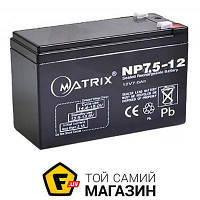 Аккумулятор для ИБП Matrix NP7.5-12 12V/7.5Ah AGM