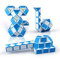 QiYi Rubik's Snake 72 pcs blue | 126 cm | Змійка Рубіка 72 елементи | блакитна | 126 см