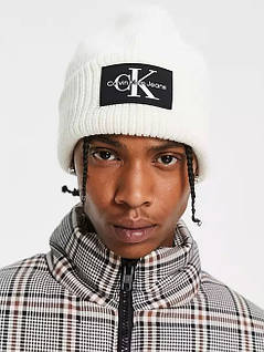 Calvin klein jeans monologo patch beanie unisex beanie bright white K50K506242 YAF ID 1542012973 2230 Prom.ua