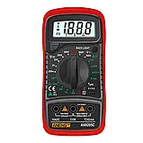 Мультиметр Aneng AN8205C (ACV/DCV: 600V; DC: 10A; 2MOm; 1300 °C; hFe — 200 мкф; NPN/PNP) з продзвінком, фото 3