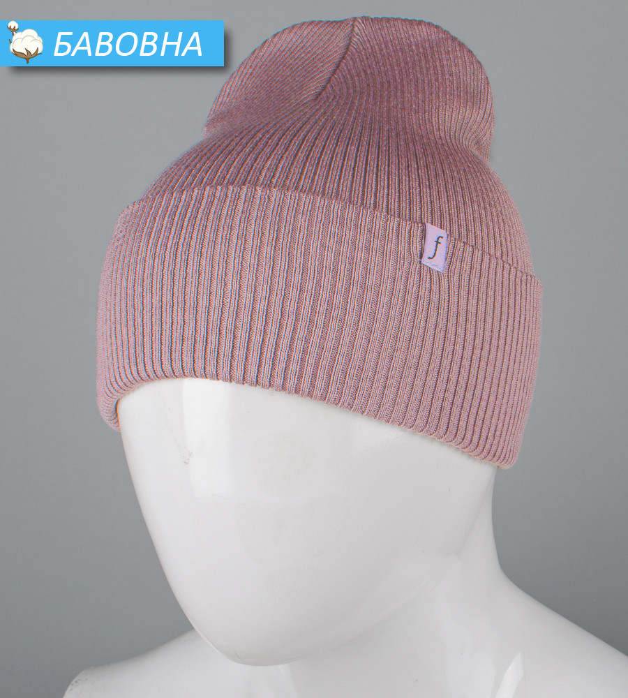 Бавовняна подвійна резинка з відворотом (С2325), Т. Пудра, фото 1