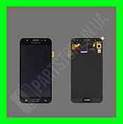 Дисплей Samsung J500 J5 2015 із сенсором, чорний (TFT, оригінал Китай)