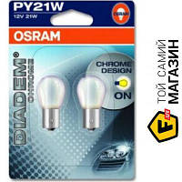 Автомобильная лампа Osram Лампа накаливания Diadem Chrome PY21W 12V 21W 2 шт. (7507DC-02B)