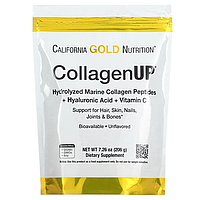 California Gold Nutrition, CollagenUP, гідролізовані пептиди морського колагену з гіалуроновою кислотою та віт