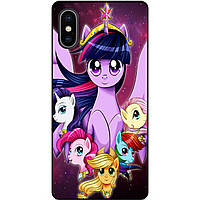 Силиконовый бампер чехол для Iphone XS с рисунком Пони my little pony