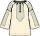 Пошита Сорочка жіноча для вишивки хрестиком (лляного кольору), фото 2