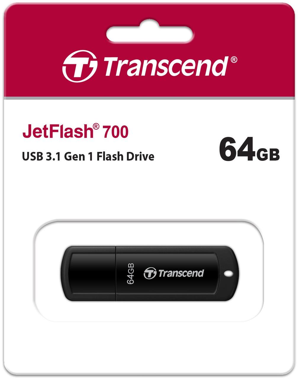 Флешнакопичувач Transcend 64 GB USB 3.1 JetFlash 700 Black