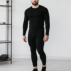 Чоловіча термо білизна для зими чорна BioActive, Розмір S + Подарунок Термоноски / Термо кофта + термо штани для чоловіків, фото 3