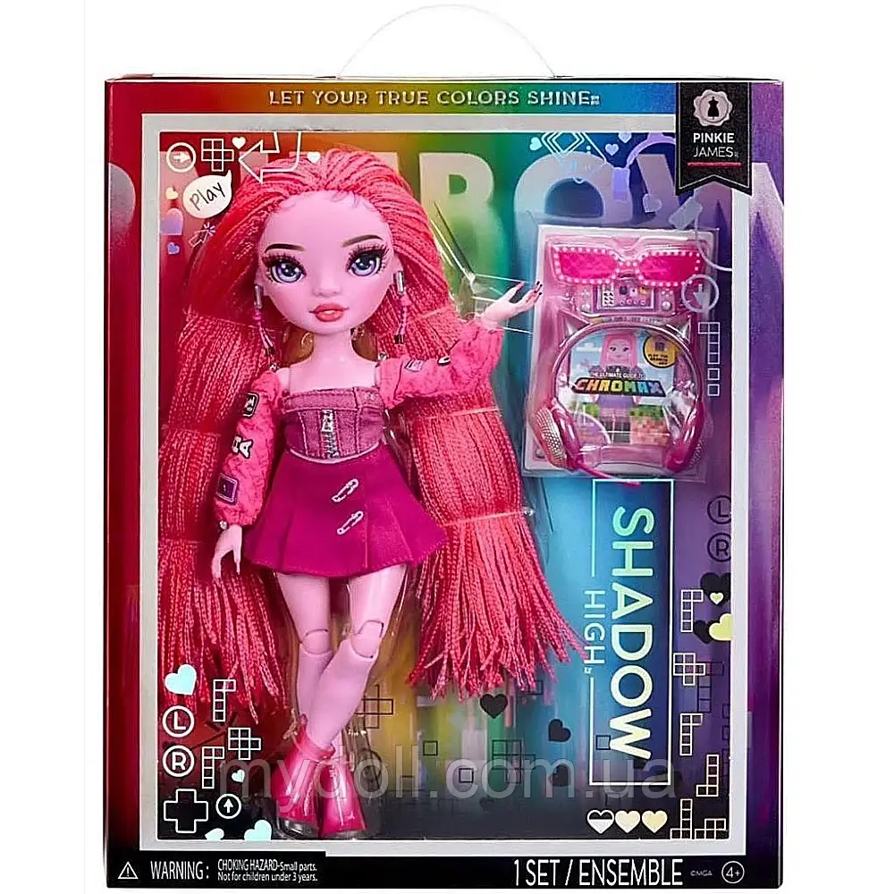 Лялька Рейнбоу Хай Шедоу Хай Пінкі Джеймс Rainbow High Shadow Pinkie James Pink Doll S3 592839 MGA Оригінал
