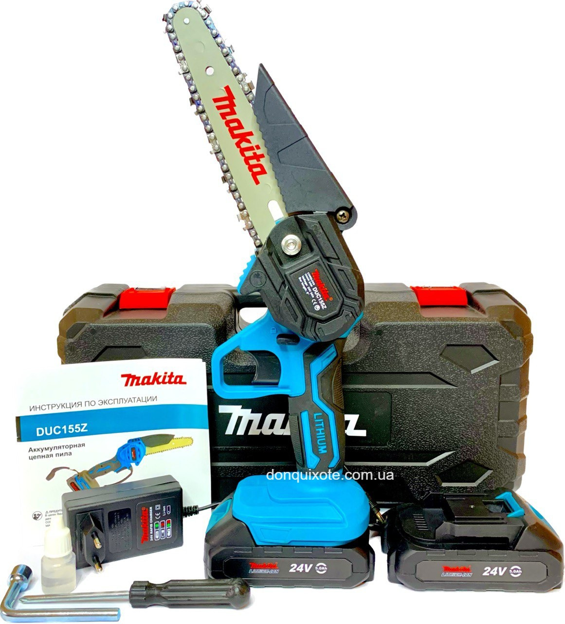 Акумуляторна мініпила Makita DUC155Z (24V, 5AH, шина 15 см). АКБ- Гілкоріз Макіта