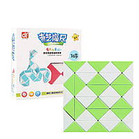 QiYi Rubik's Snake 36 pcs green | 62 cm | Змійка Рубіка 36 елементів | зелена | 62 см