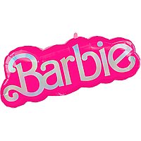 Фольгированный шарик Anagram (81х30 см) Надпись "Барби Barbie"