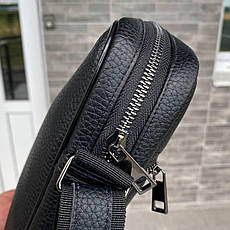 Чоловіча чорна сумка Берсетка через плече стильний месенджер Casual, фото 5