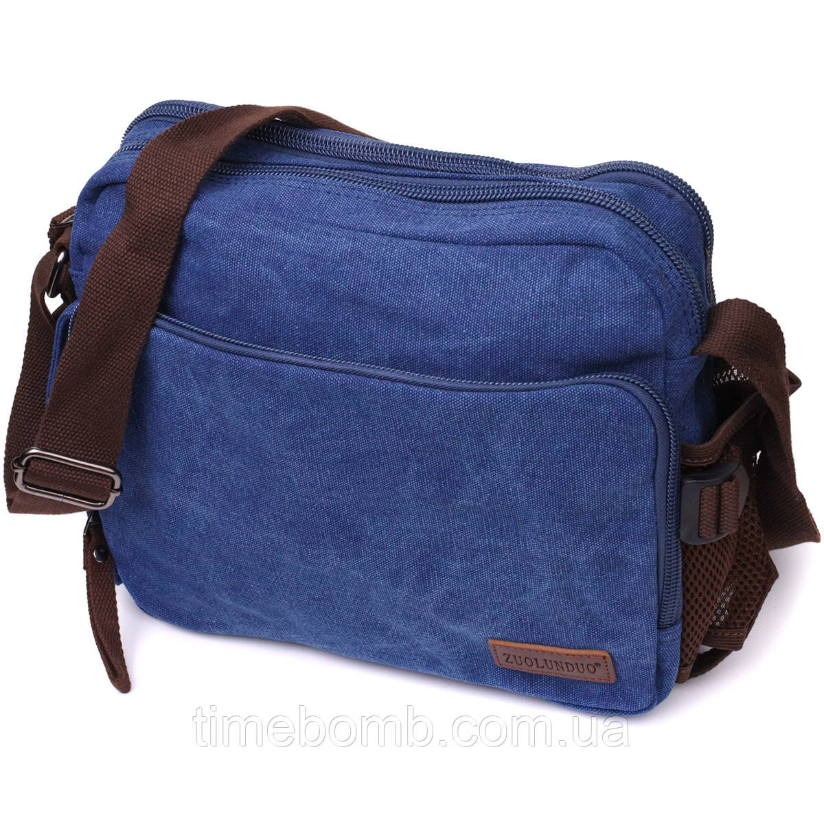 Сумка месенджер для чоловіків із щільного текстилю Vintage 22207 Синій