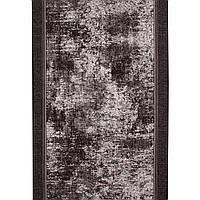 Ковер безворсовый на резиновой основе Dakaria Ratio Printed LatexR 1022sj60-p4-b 1.00x1.40 м черный