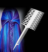 Парикмахерская профессиональная расчёска для мелирования волос в Украине белый цвет