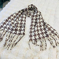 Теплий жіночий шарф дреди "Гусяча лапка"