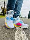 Кросівки чоловічі білі Nike Kyrie 6 White Blue Yellow (10622), фото 4