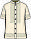 Пошита Сорочка чоловіча для вишивки хрестиком (лляного кольору), фото 2