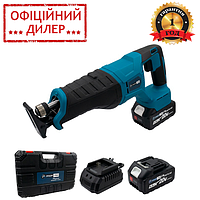 Аккумуляторная сабельная пила PROFI-TEC BJR2032BL POWERLine (2 х 4.0 Ач, ЗУ, Кейс) Электроножовка для дома