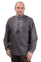 Чоловіча вишиванка “Орнамент” темно-сіра