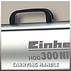 Потужний обігрівач газовий Einhell HGG 300 Niro : з АКБ 18V 2.5Ah, 30 кВт, тиск 1.5 бар, витрата повітря 1000 м3 / г (2330910), фото 6