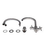 Змішувач для кухні Lidz Wind 013F двохвентильний LDWIN013FNKS43390 Nickel, фото 4