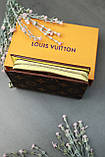 Жіночий гаманець Louis Vuitton коричневий + жовтий Луї Віттон книжка, фото 4
