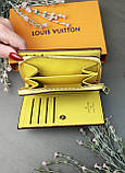 Жіночий гаманець Louis Vuitton коричневий + жовтий Луї Віттон книжка, фото 6