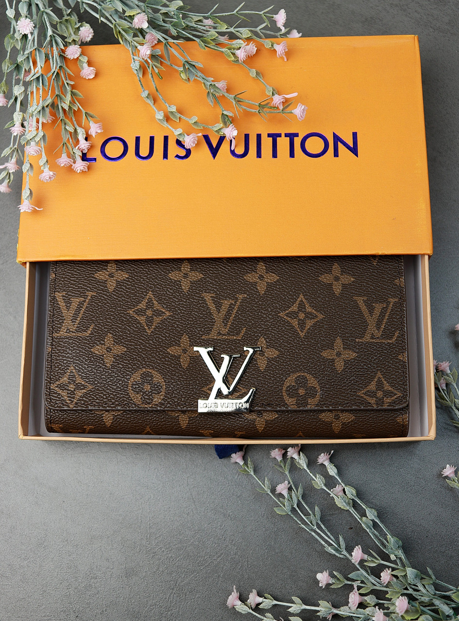Жіночий гаманець Louis Vuitton коричневий великий Луї Віттон