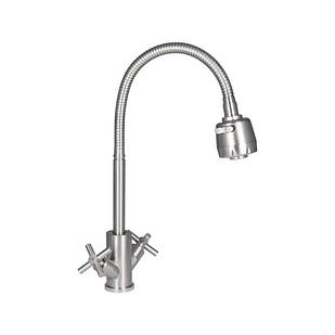 Lidz Wind Змішувач для кухні 13R-SFS, U-подібний гнучкий букса керамічна