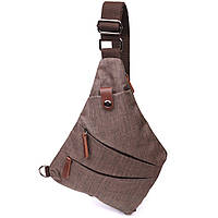 Молодіжна сумка крос-боді середнього розміру Vintage 22198 Пісочна. З текстилю
