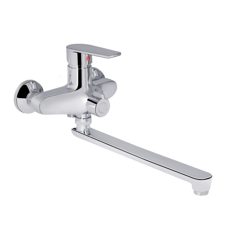 Змішувач для ванни з довгим гусаком Brinex 35C 005 Хром, фото 1