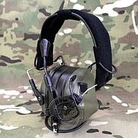 Тактические активные военные наушники EARMOR M32, колір олива