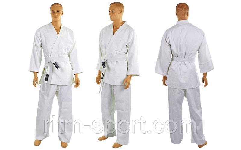 Кімоно для карате біле (зріст 110 см -190 см, щільність 240 г/м2)